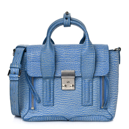 3.1 Phillip Lim Textured Calfskin Mini Pashli Satchel Blue Ivory 1 of 21