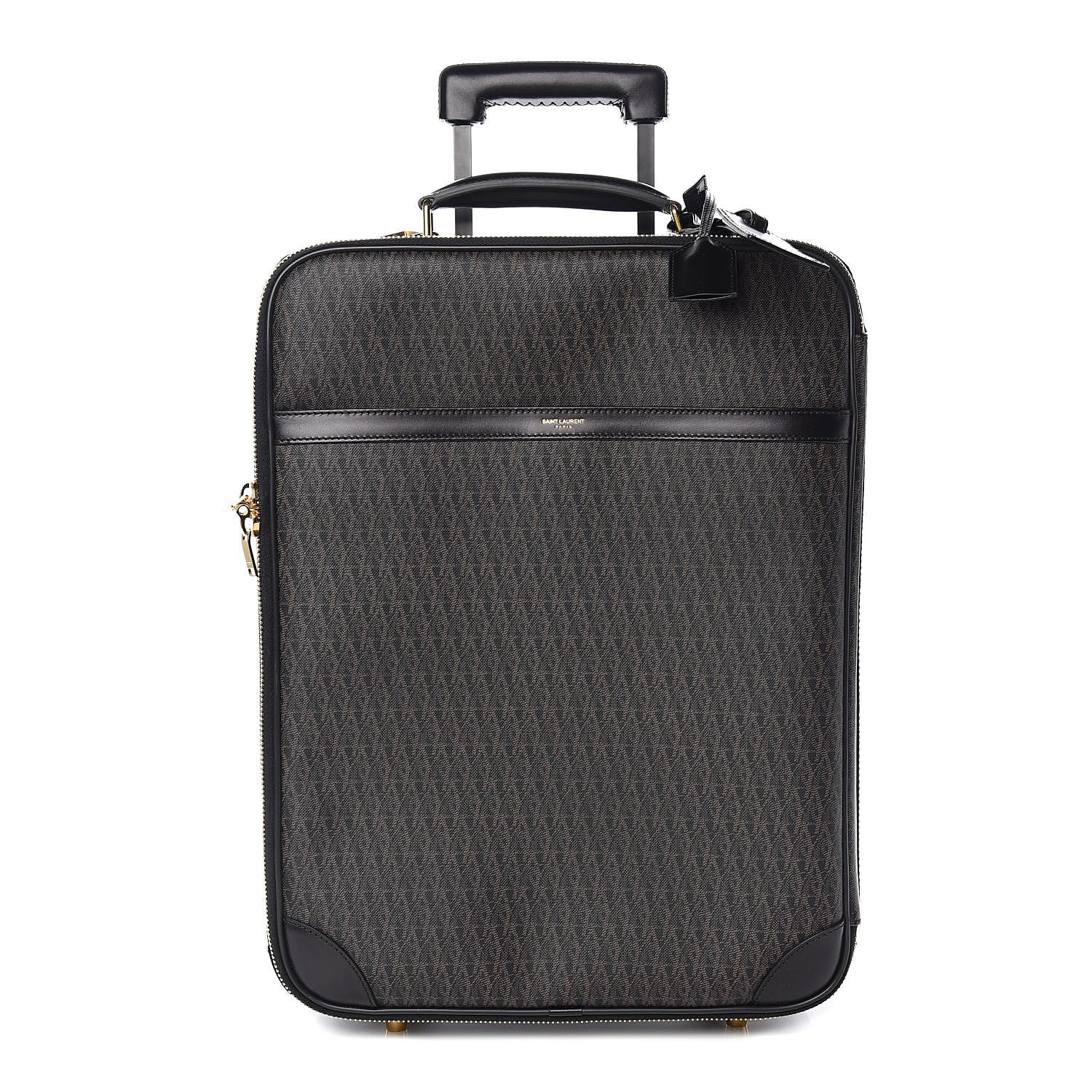 Saint Laurent Toile Classic Monogram Travel Trolley Suitcase Black 1 of 9