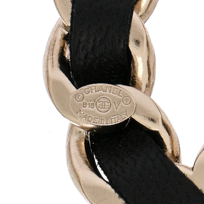 Chanel Lambskin Chain CC Brooch Black Gold 3 of 4