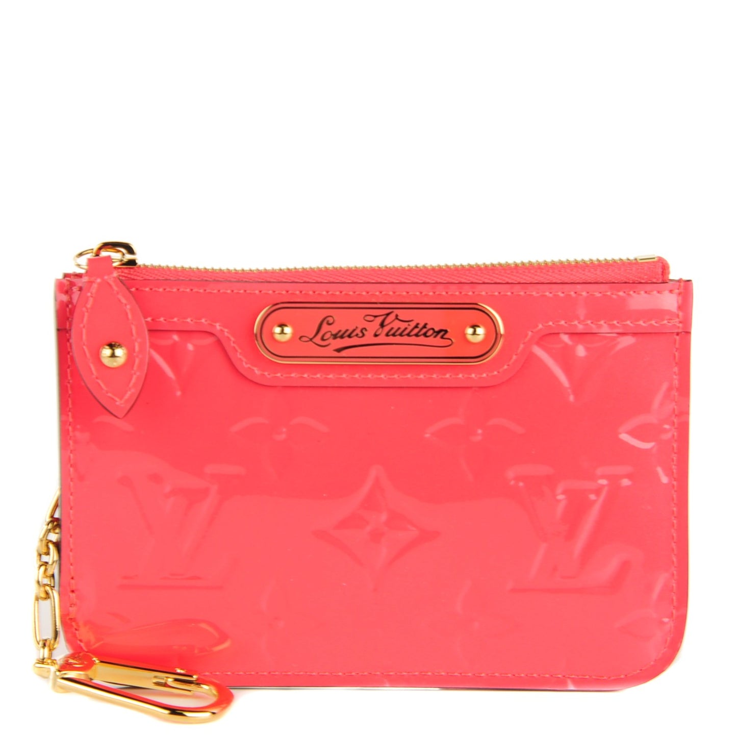 Vernis Key Pouch Rose Litchi