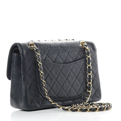 Chanel Caviar Quilted Small Double Flap Navy 3 of 15