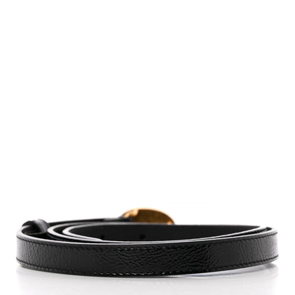 Gucci Skipper Calfskin Enamel GG 15mm Belt 80 32 Black 2 of 10