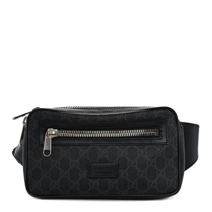 Gucci Soft GG Supreme Monogram Web Belt Bag Black Grey 1 of 11