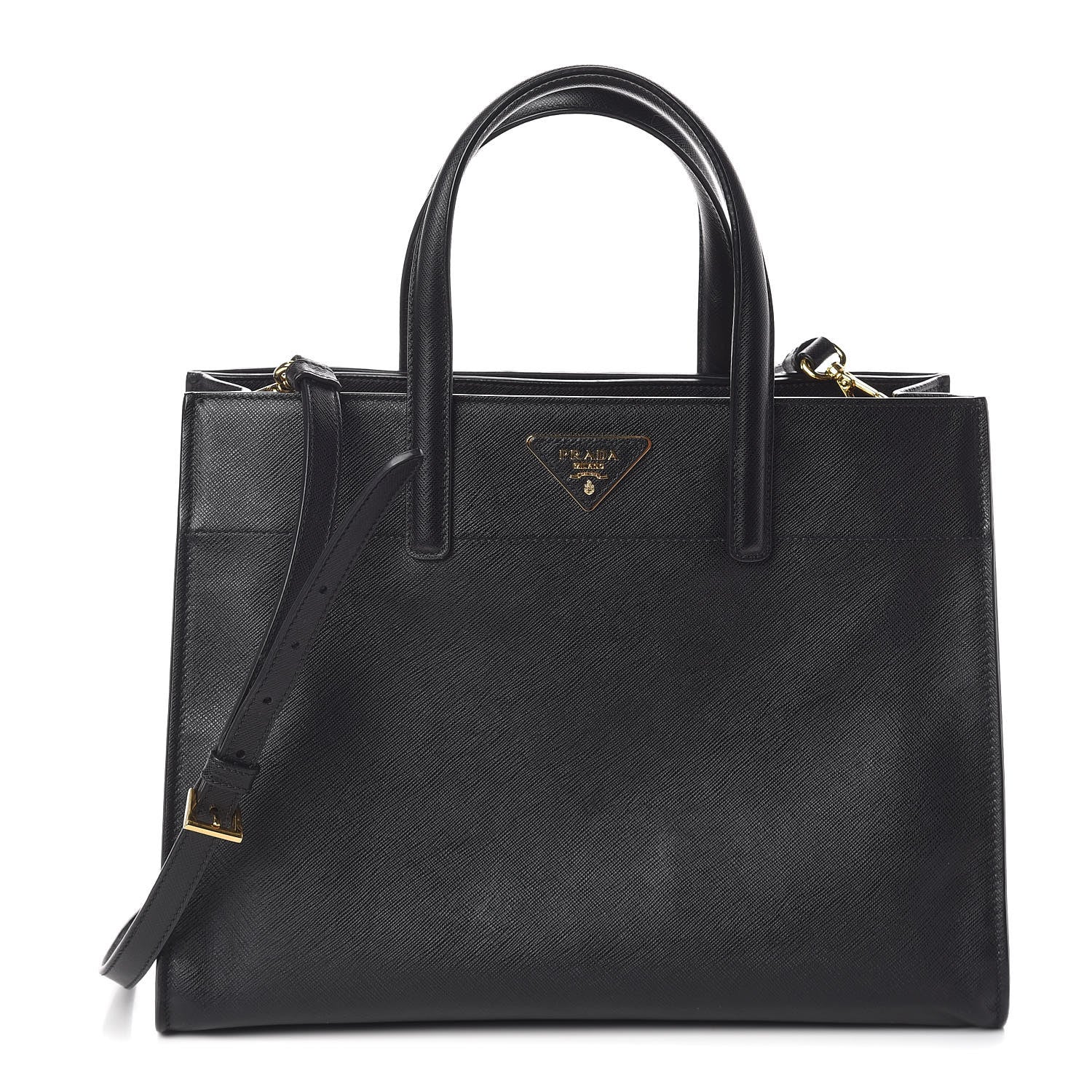 Prada Saffiano Soft Tote Black 1 of 9