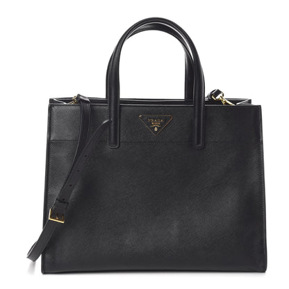 Prada Saffiano Soft Tote Black 1 of 9