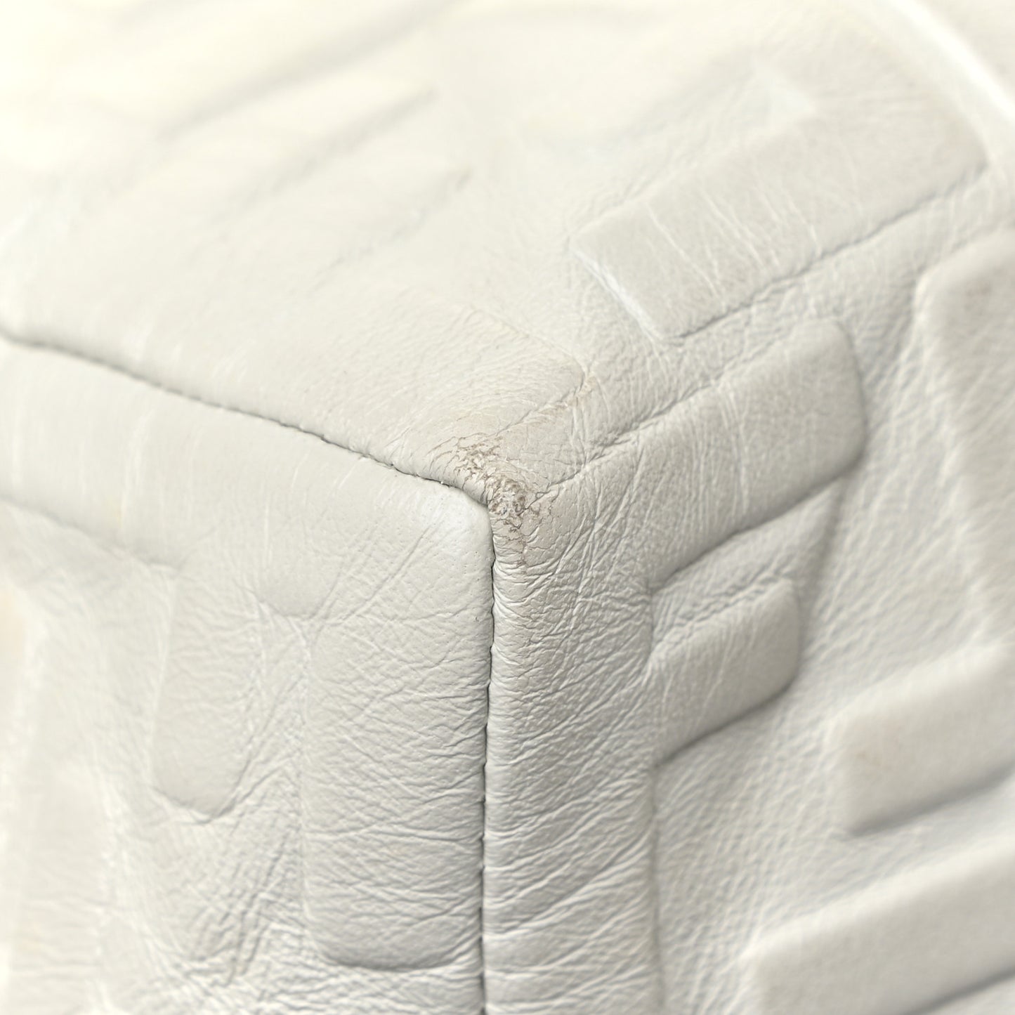 Nappa FF 1974 Embossed Small Boston White