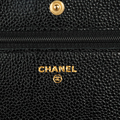 Chanel Caviar Quilted Wallet On Chain WOC Black 6 of 7