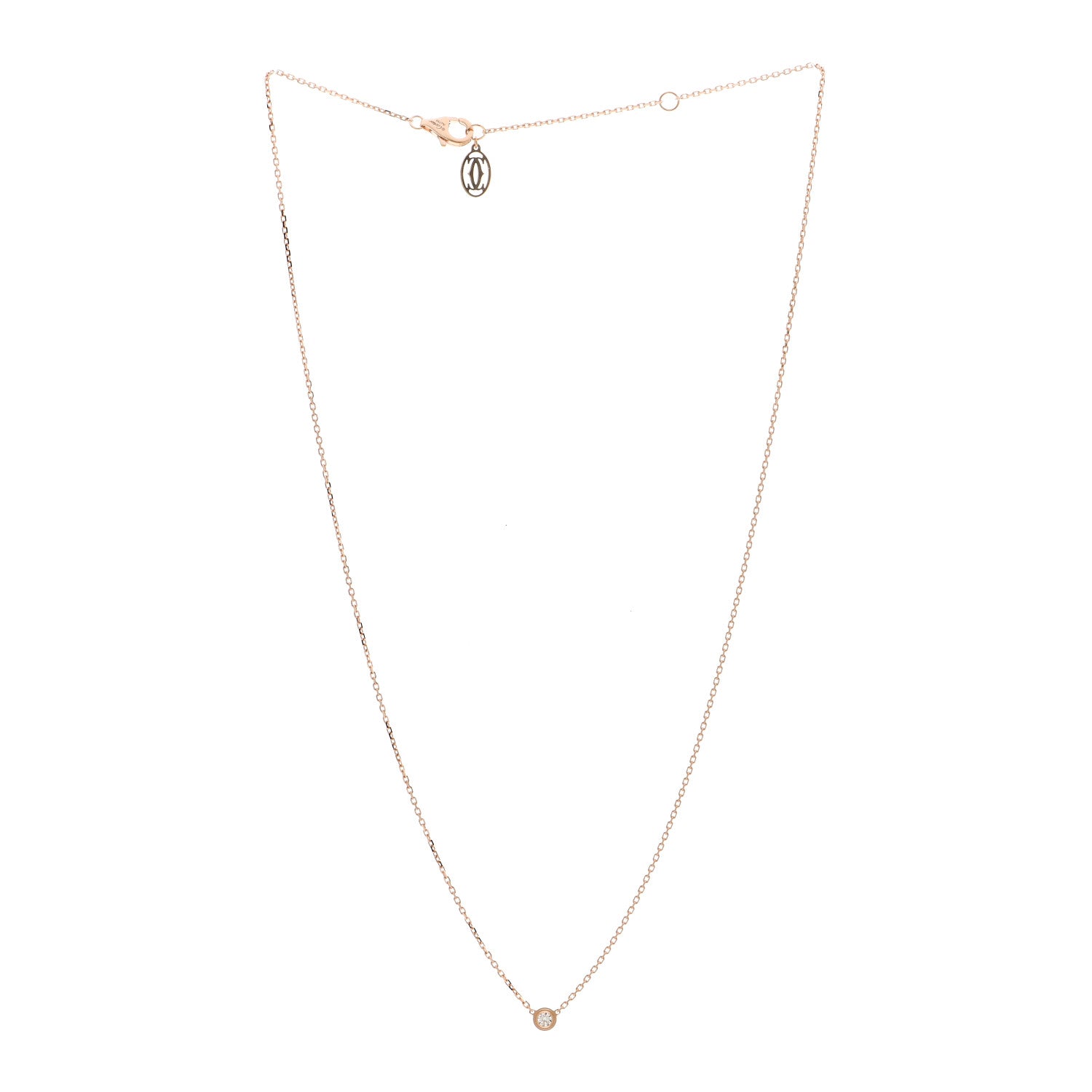 Cartier 18K Pink Gold Diamond XS D'Amour Pendant Necklace 2 of 4