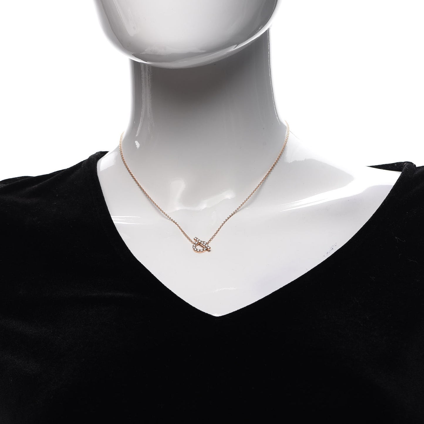 18K Rose Gold Diamond Finesse Pendant Necklace