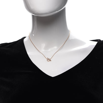 Hermes 18K Rose Gold Diamond Finesse Pendant Necklace 2 of 5