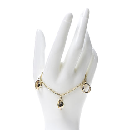 Cartier 18K Pink Yellow White Gold Trinity Charm Bracelet 2 of 7