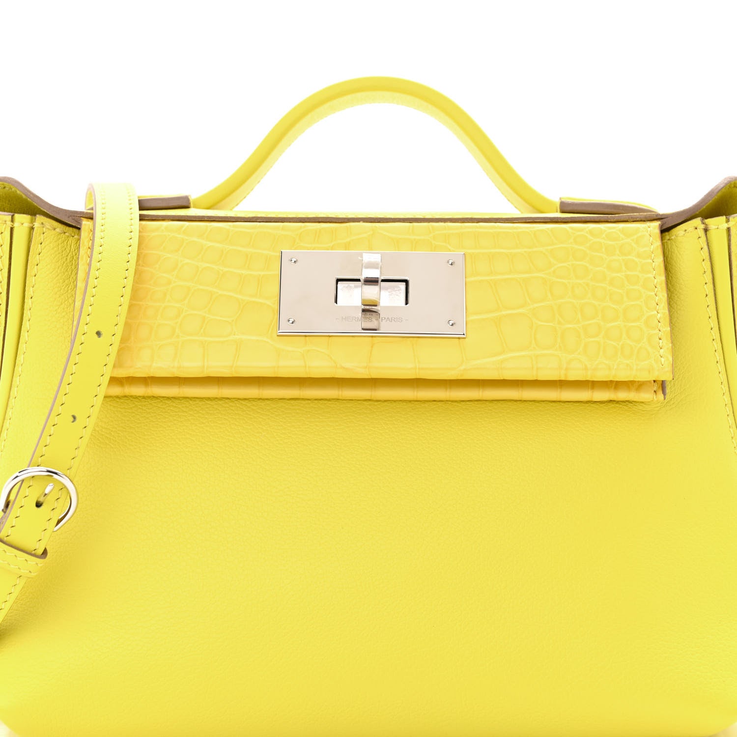 Hermes Evercolor Matte Alligator Touch 24/24 21 Lime Mimosa 7 of 9