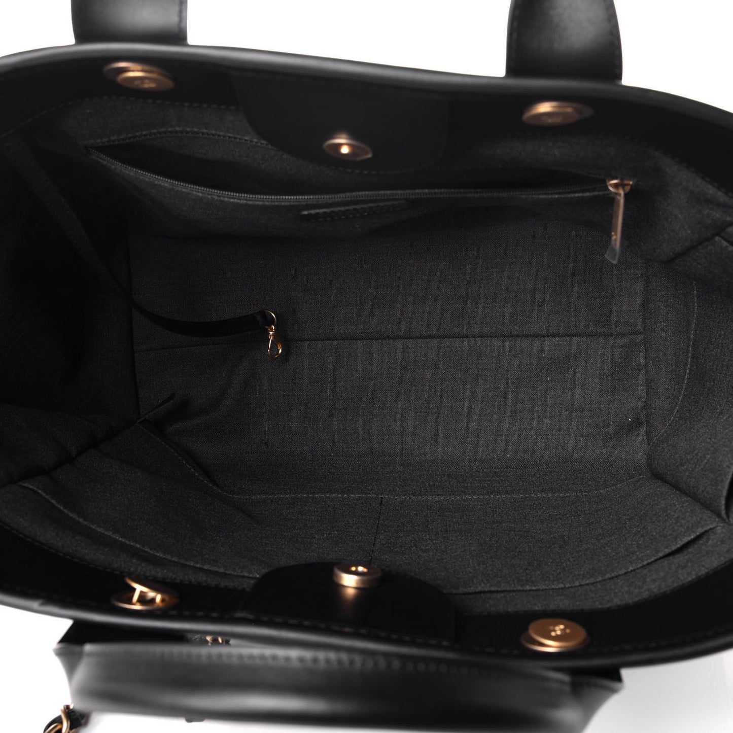 Calfskin Medium Deauville Tote Black