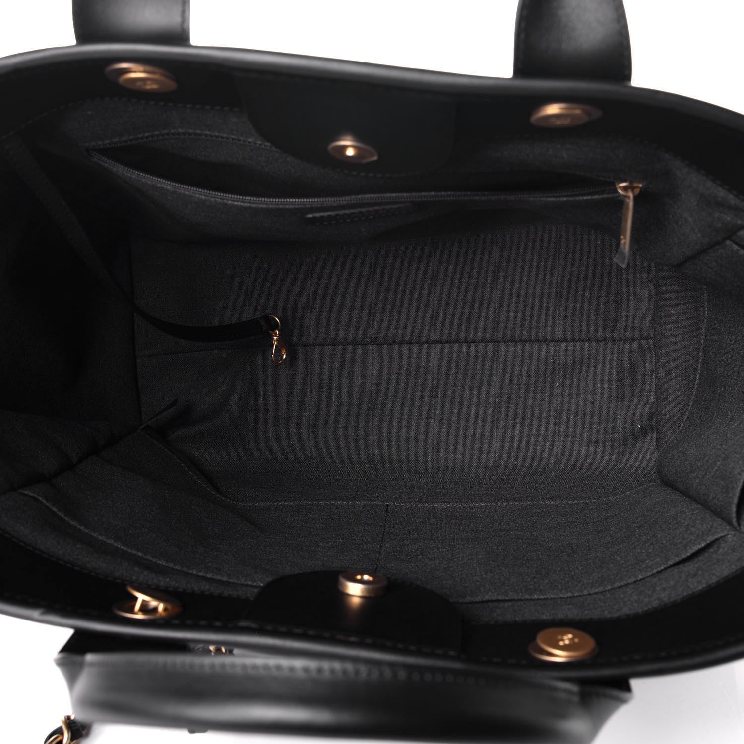 Chanel Calfskin Medium Deauville Tote Black 6 of 10