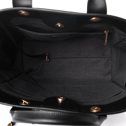 Chanel Calfskin Medium Deauville Tote Black 6 of 10