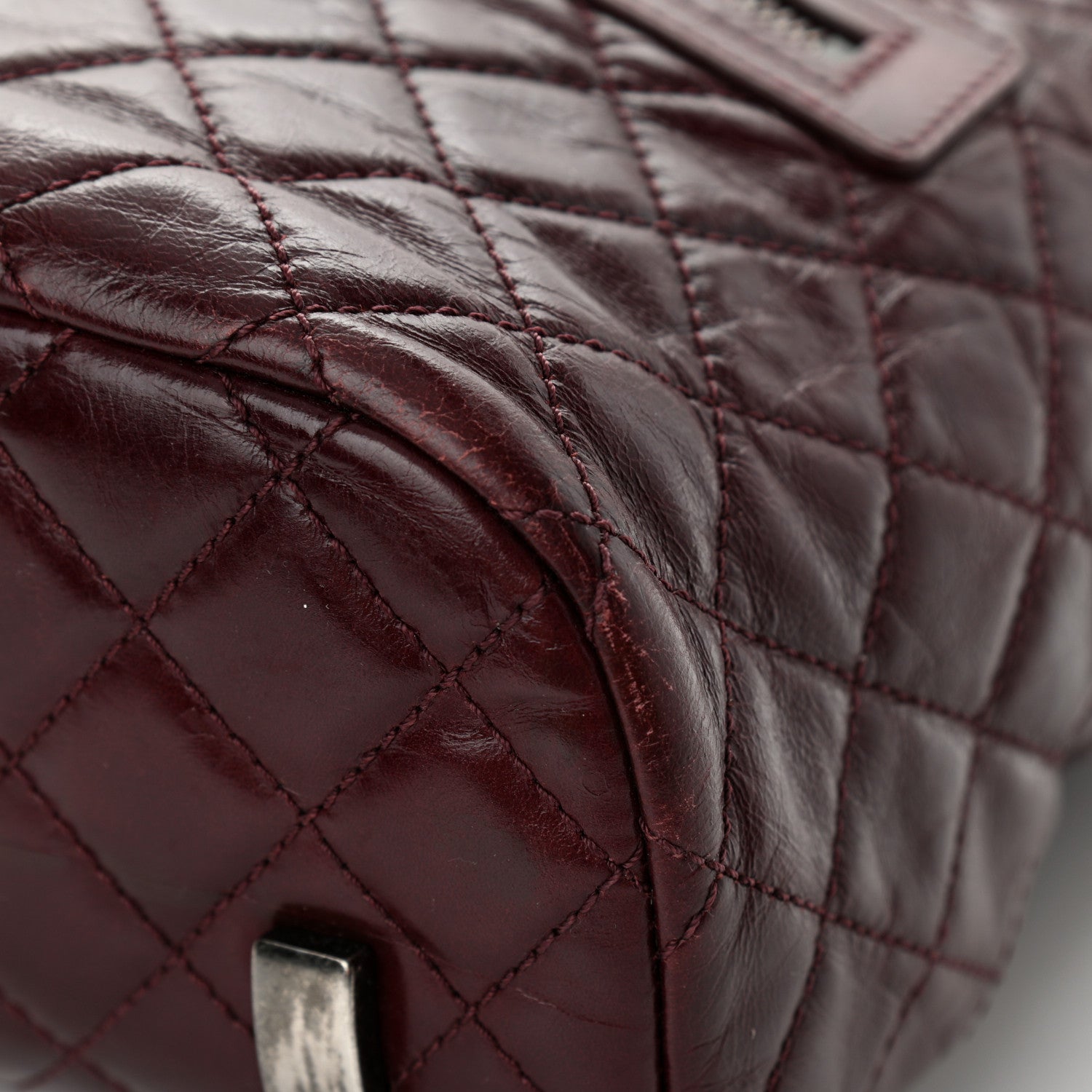 Chanel Glazed Calfskin Quilted Small Salzburg Backpack Burgundy 12 of 15