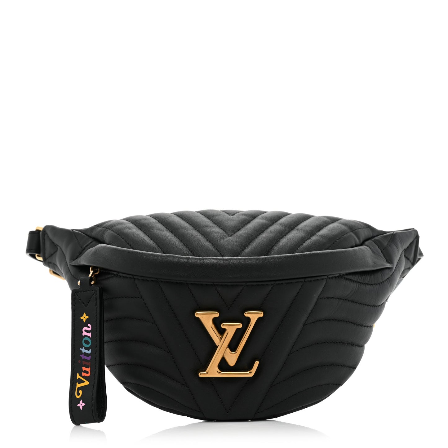 Calfskin Quilted New Wave Bumbag Black