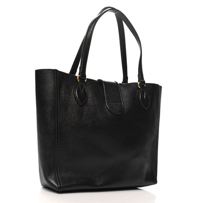 Gucci New Sakai Calfskin Lux Small Dahlia Tote Black 4 of 11
