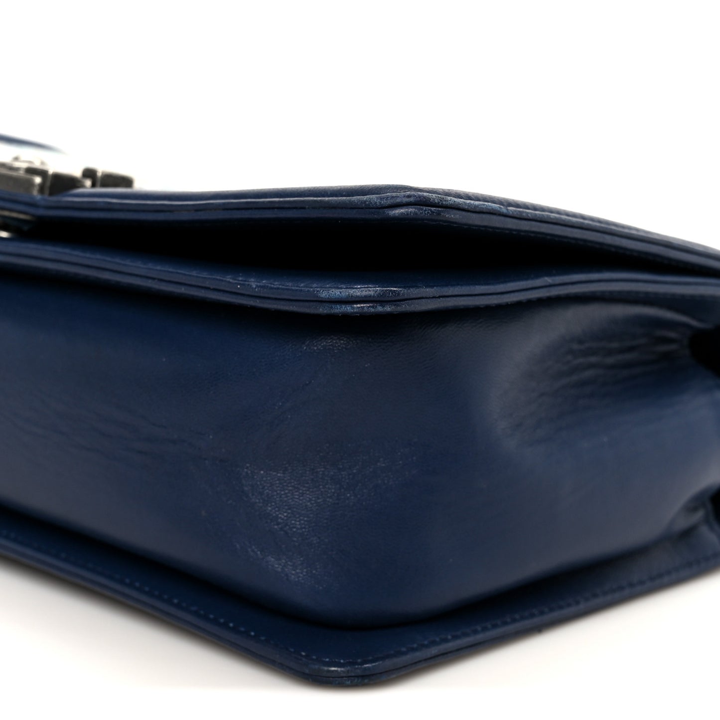 Lambskin Tile Medium Mosaic Boy Flap Navy Multicolor