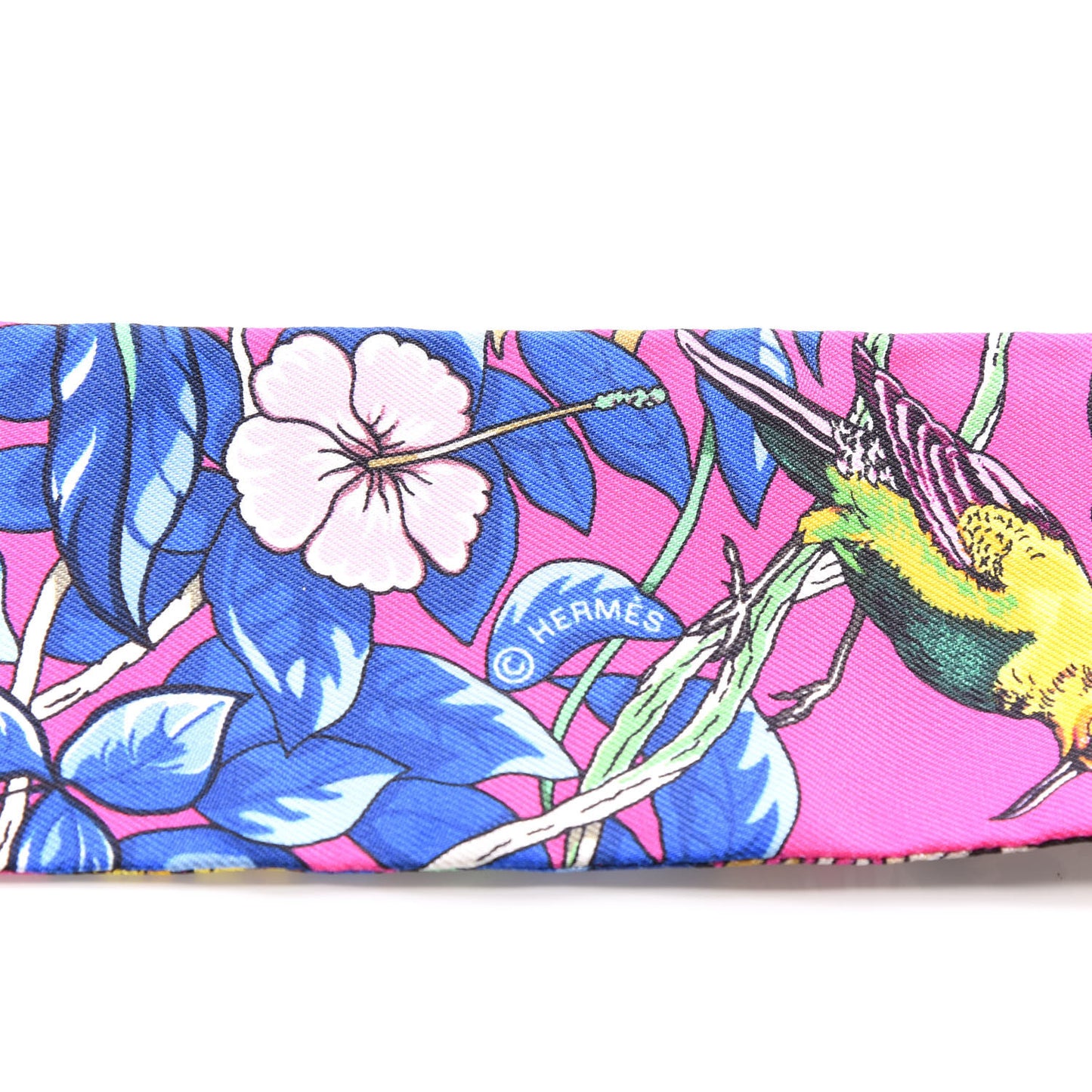 Silk Jungle Love Love Twilly Rose Vif Bleu Roy