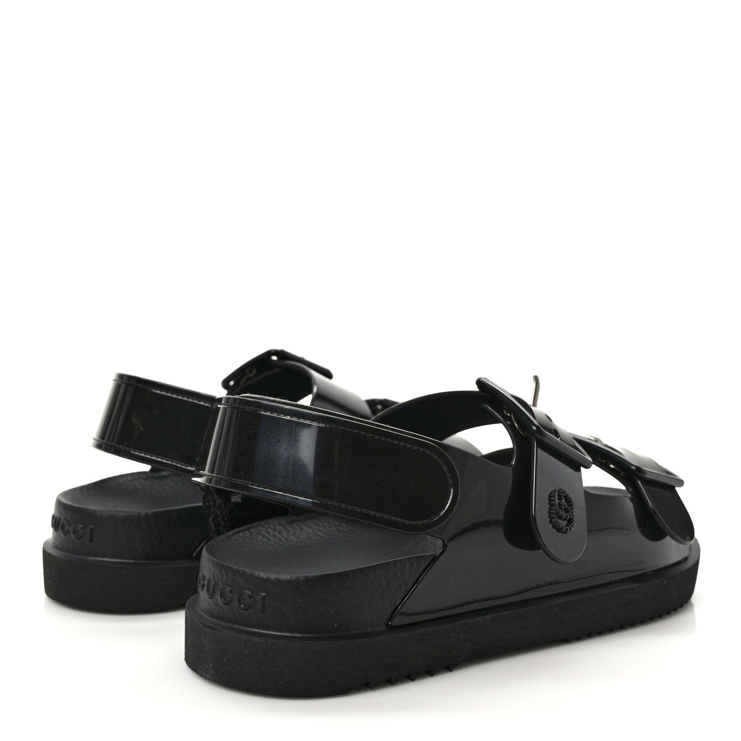 Rubber Mini Double G Womens Isla Dad Sandals 35 Black