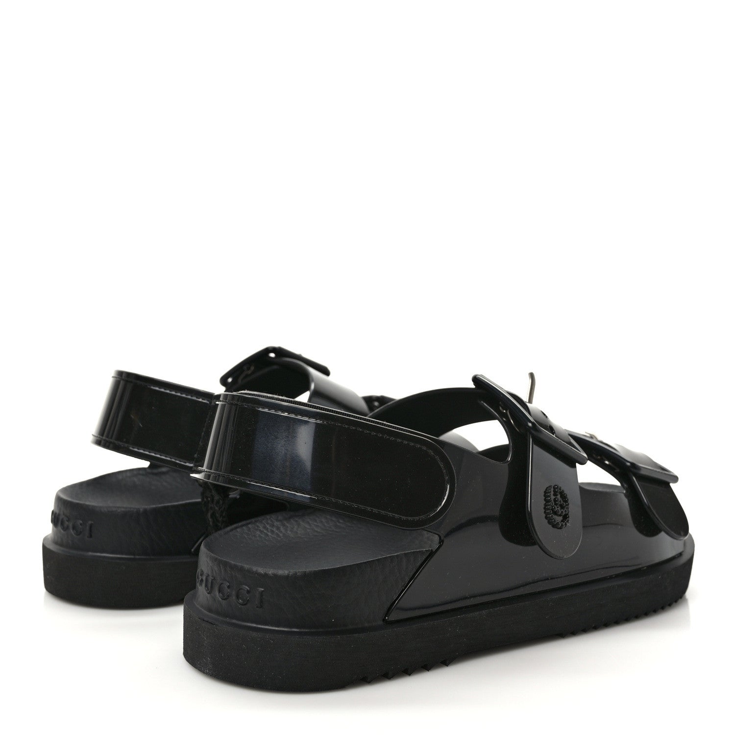 Gucci Rubber Mini Double G Womens Isla Dad Sandals 35 Black 5 of 8
