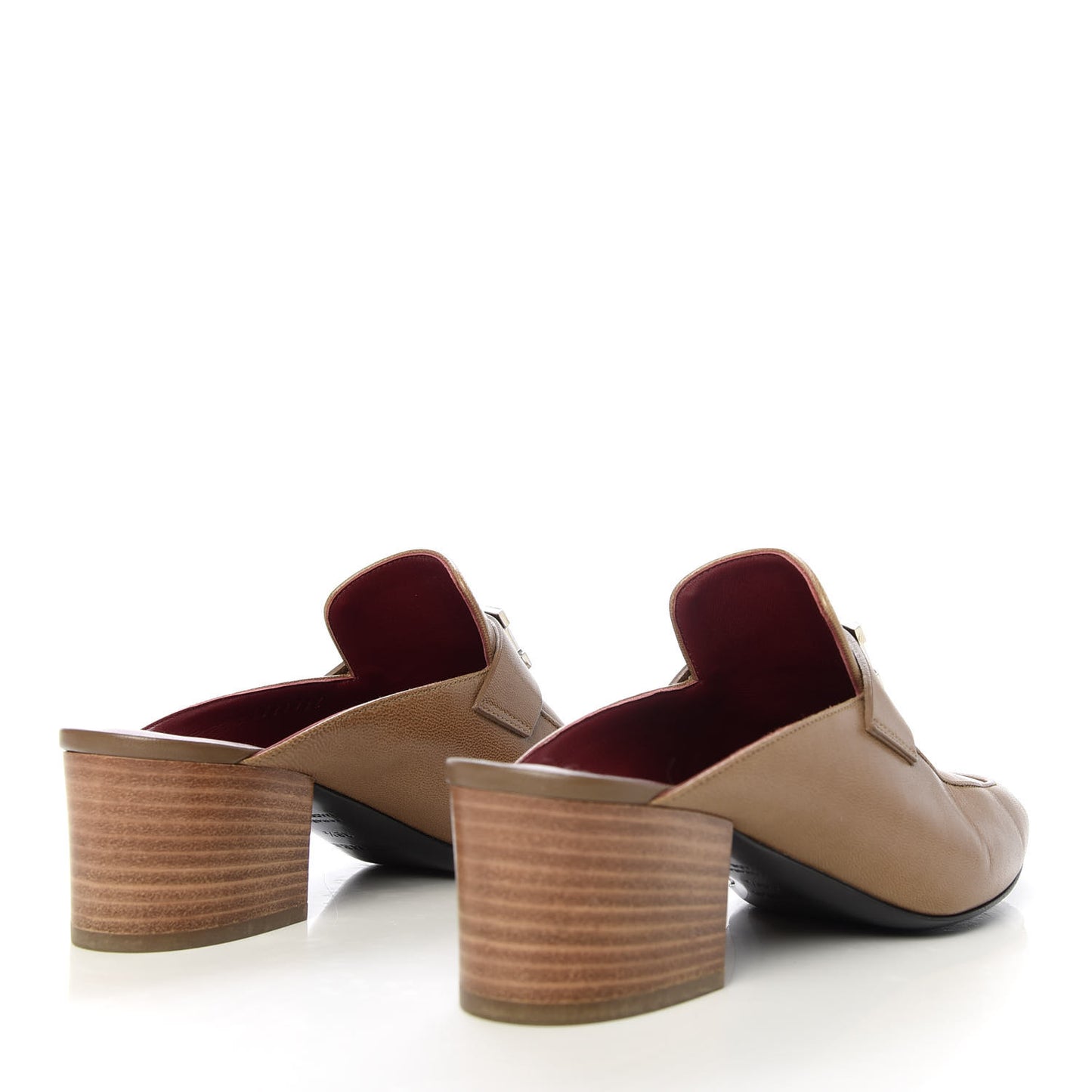 Goatskin Paradis Mules 38.5 Taupe