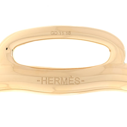 Hermes Permabrass Swift Bouclerie Pendant Necklace Gold Rouge H 6 of 7