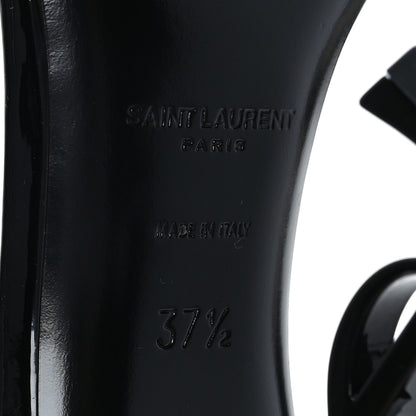 Saint Laurent Patent Calfskin Opyum 110 Sandals 37.5 Black 6 of 7