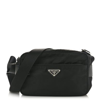Prada Tessuto Nylon Triangle Shoulder Bag Black 1 of 10