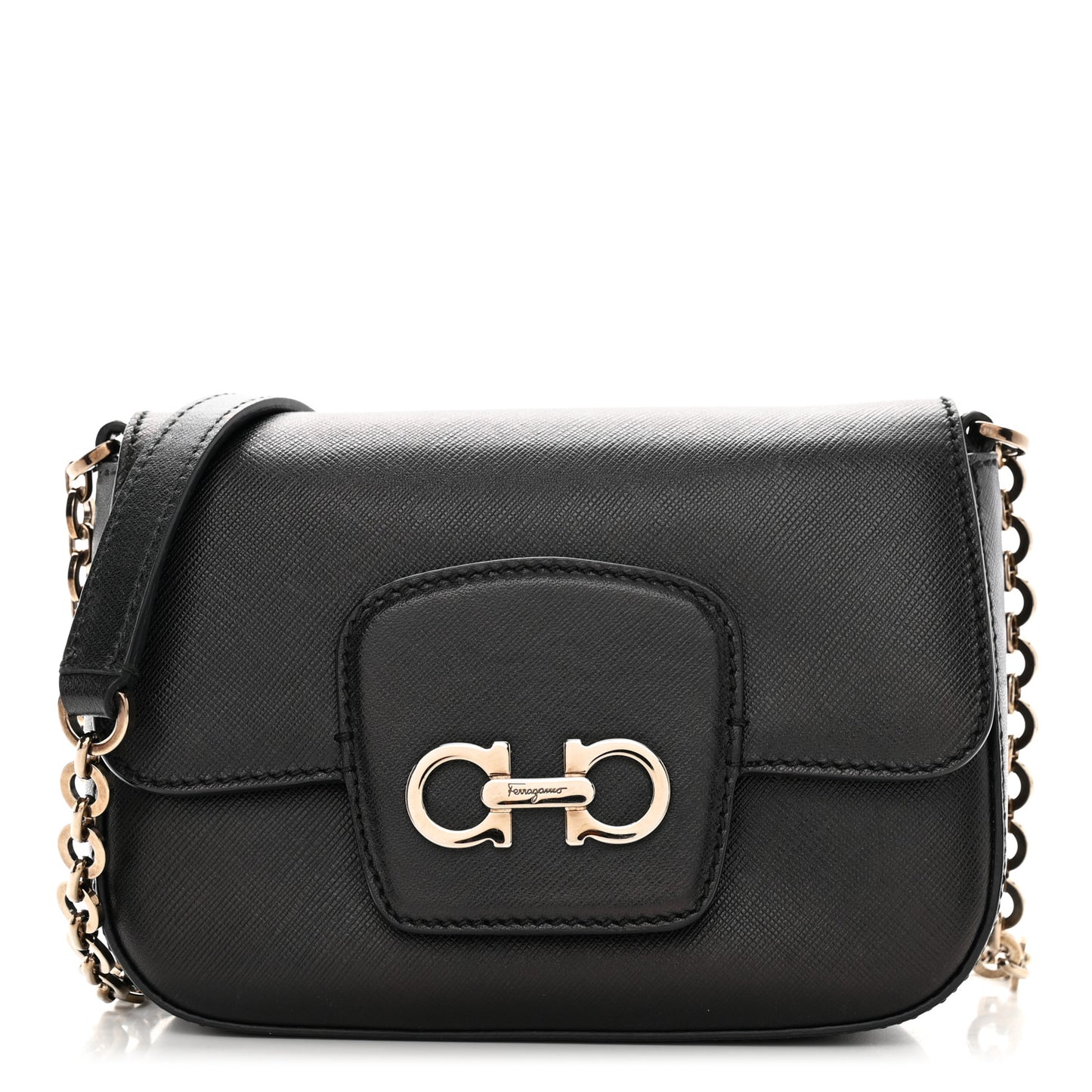 Saffiano Paris Crossbody Bag Black