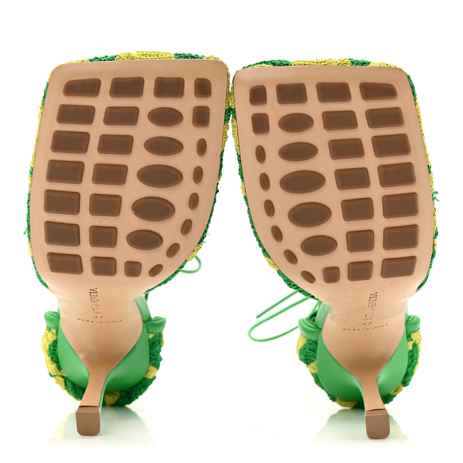 Bottega Veneta Crochet Stretch Ankle Tie Sandals 37 Kiwi Parakeet 6 of 8