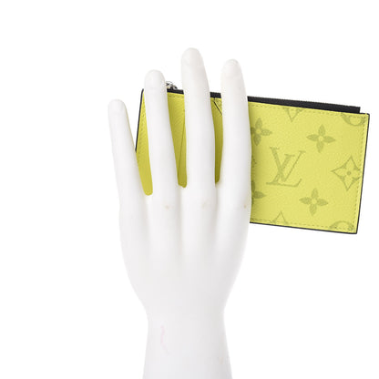 Louis Vuitton Monogram Taiga Coin Card Holder Yellow 2 of 9