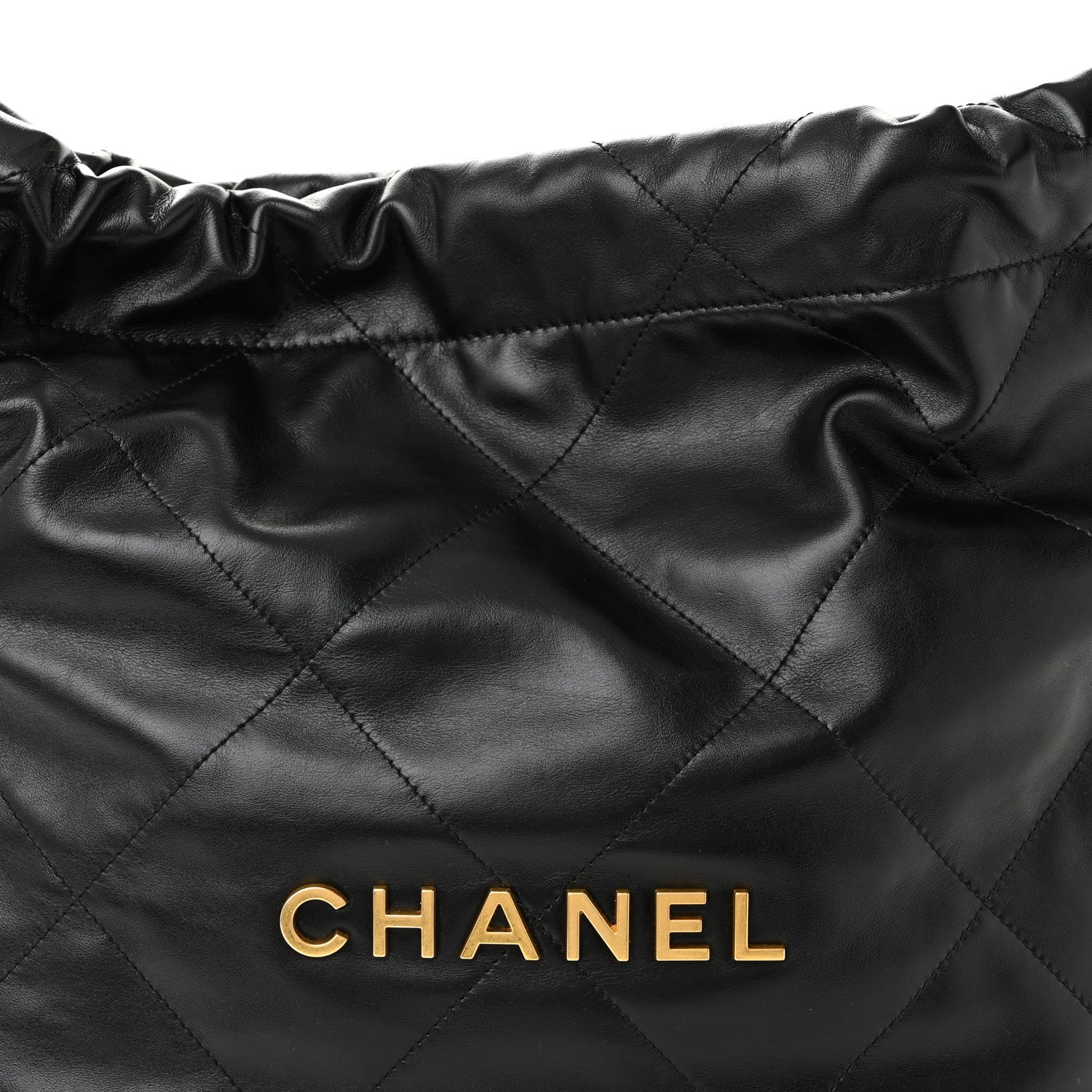 Chanel Shiny Calfskin Quilted Small Chanel 22 Black 9 of 11