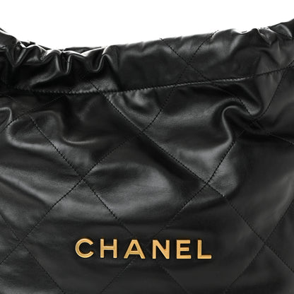 Chanel Shiny Calfskin Quilted Small Chanel 22 Black 9 of 11