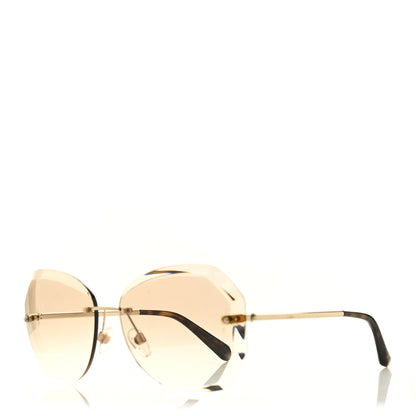 Chanel Metal Spring Round Sunglasses 4220 Gold Brown 1 of 7