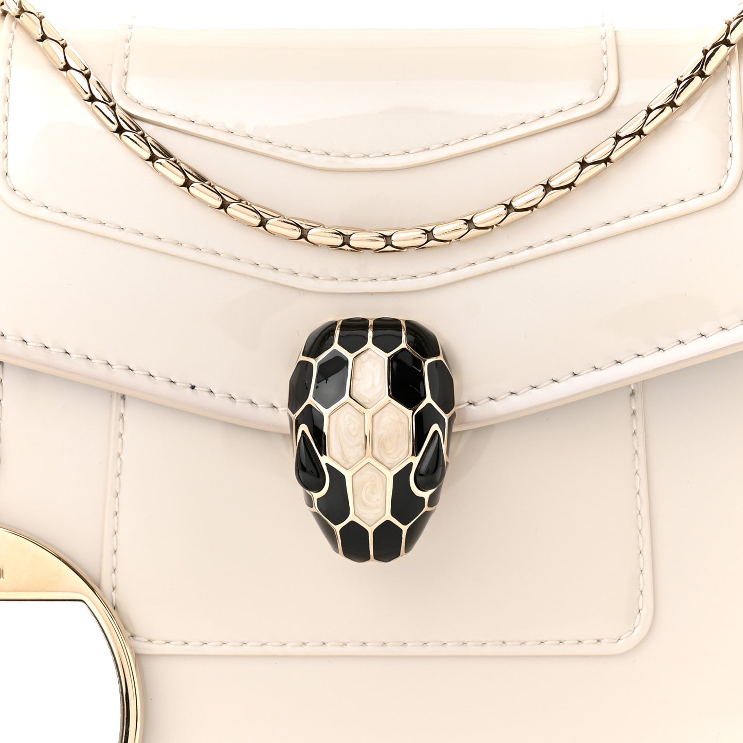 Patent Serpenti Forever Crossbody Bag White