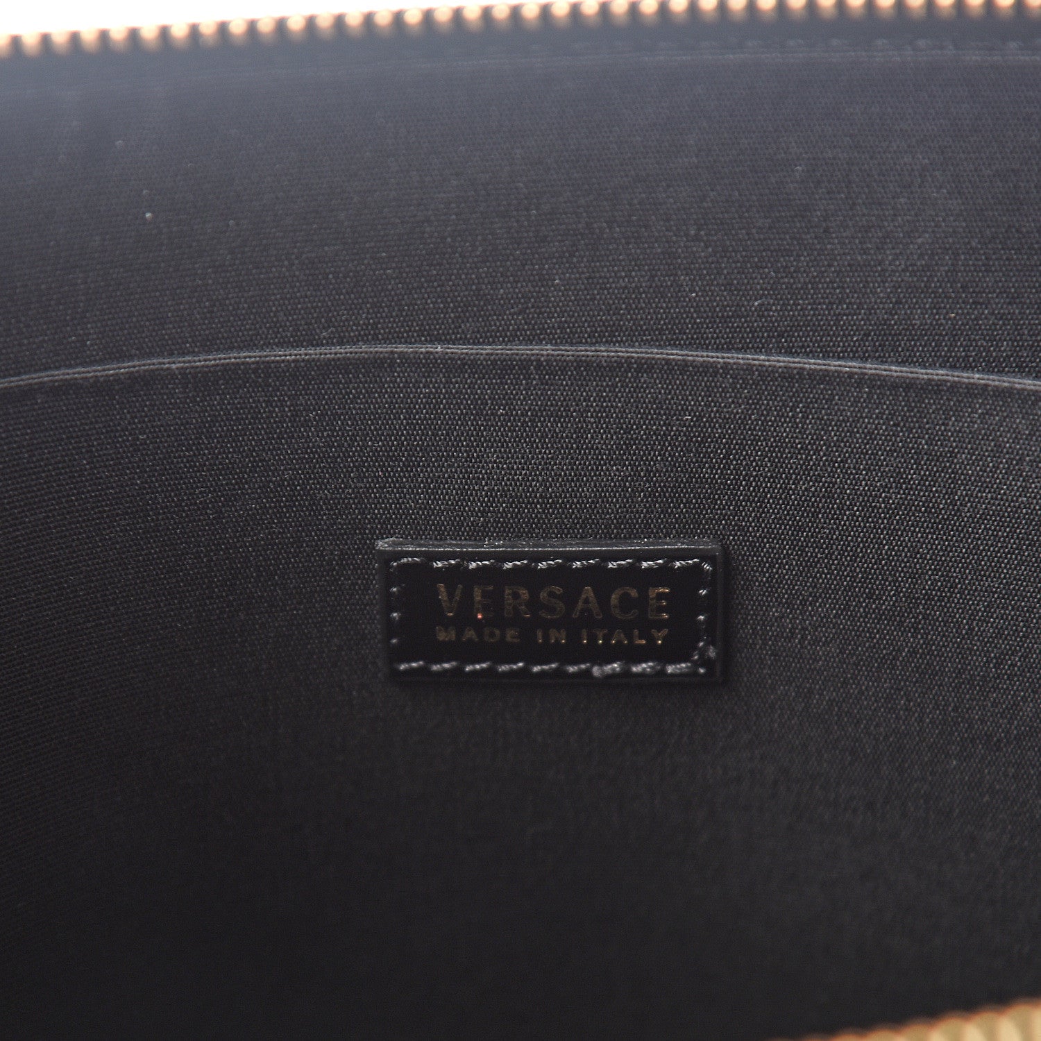 Versace Vitello Zip Pouch Black 5 of 7