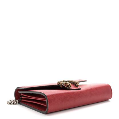 Gucci Calfskin Mini Dionysus Chain Wallet Hibiscus Red 4 of 11