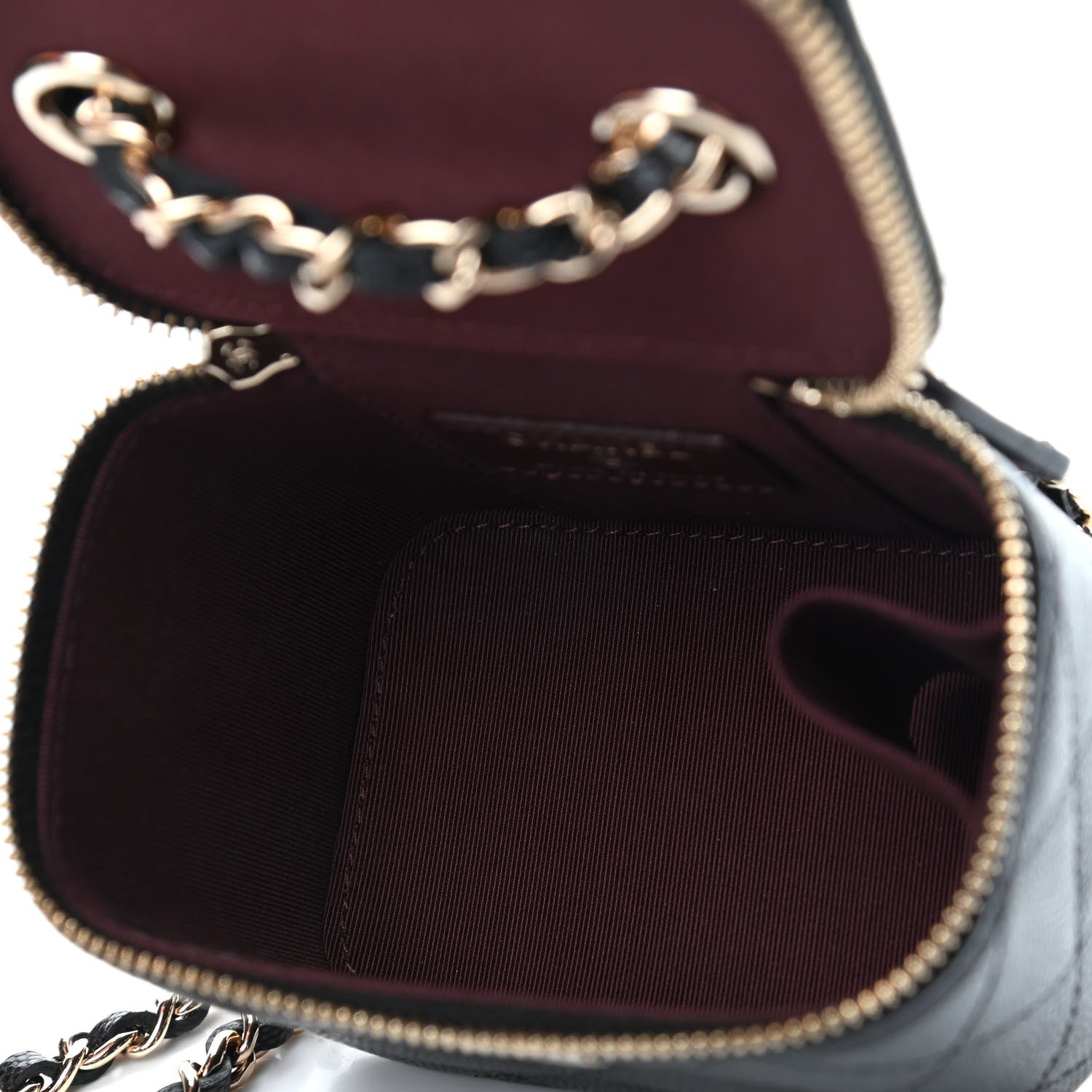 Chanel Caviar Quilted Mini Vanity Case With Chain Black 4 of 4