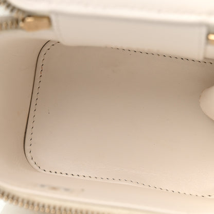 Chanel Caviar Quilted Enamel Coco Casino Mini Vanity Case With Chain White 5 of 11