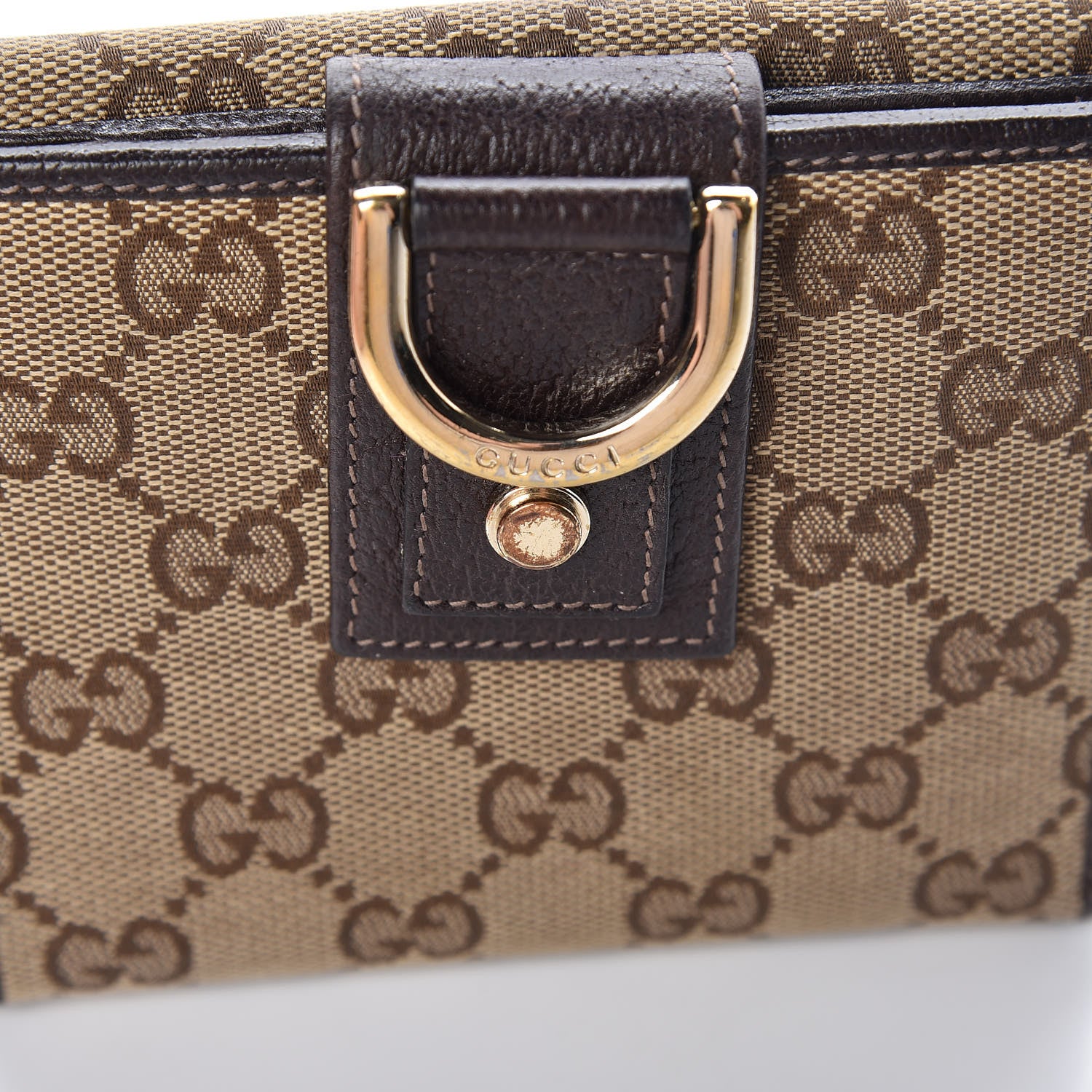 Gucci Monogram Abbey Compact Wallet Dark Brown 14 of 18