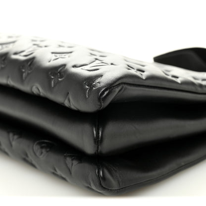 Louis Vuitton Lambskin Embossed Monogram Coussin MM Black 11 of 12