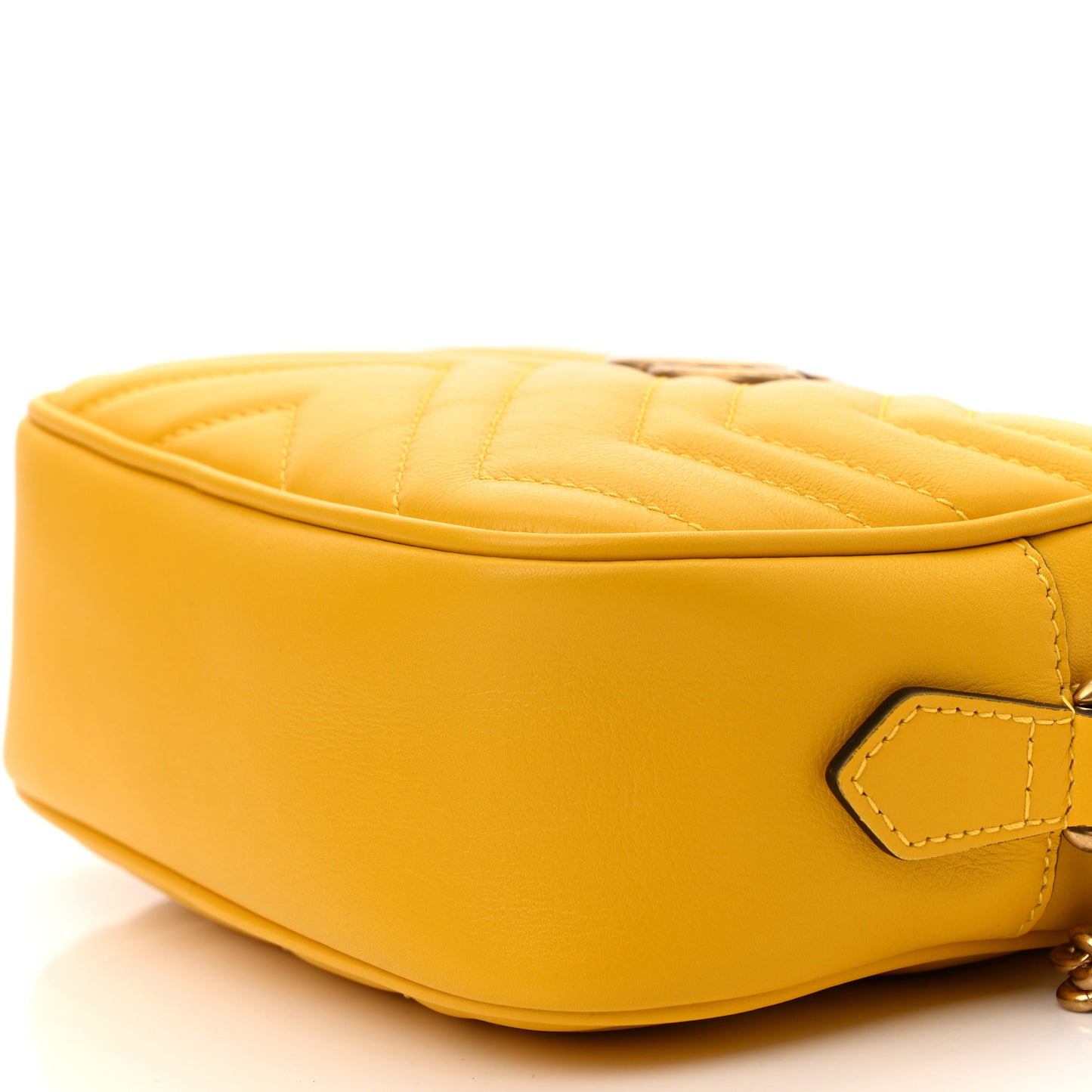 Calfskin Matelasse Mini GG Marmont Chain Shoulder Bag Stone Topaz