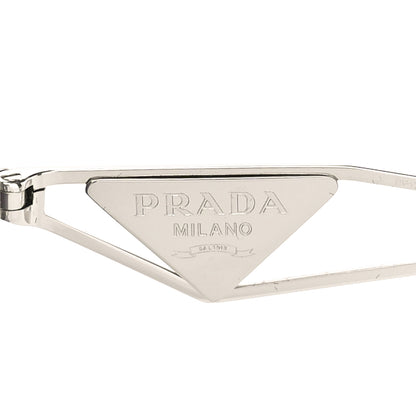 Prada Metal Symbole Triangle Logo Sunglasses SPR57Y Silver Black 6 of 8
