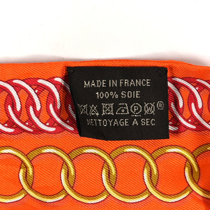 Hermes Silk Maillons Twilly Orange Vieux Rose Gold 3 of 4