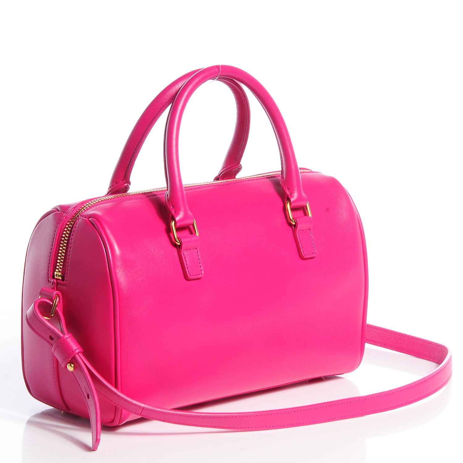 Saint Laurent Calfskin Duffle 3 Fuschia 3 of 8