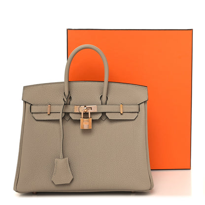 Hermes Togo Birkin 25 Gris Tourterelle 13 of 13