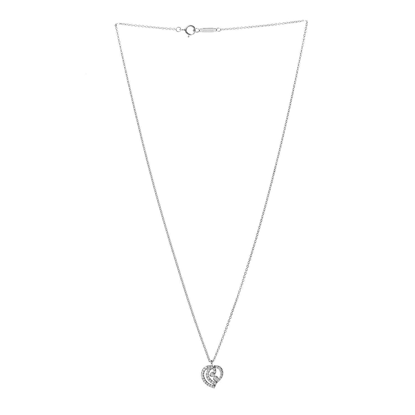 Platinum Diamond Enchant Heart Pendant Necklace