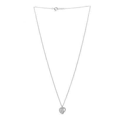 Tiffany Platinum Diamond Enchant Heart Pendant Necklace 3 of 5